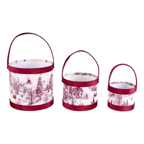 SET 3 CESTI H.22 CM. PORPORA